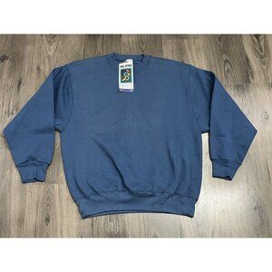 Vintage 90s Pro Spirit Blank Plain Crewneck Sweatshirt Blue Large NWT USA